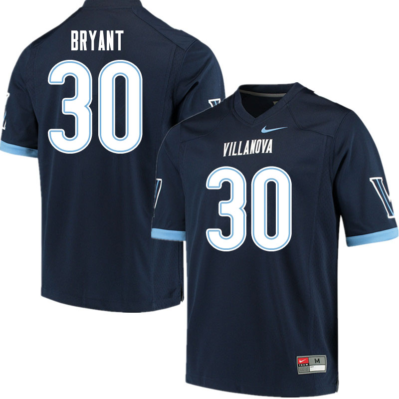 Men #30 Dapree Bryant Villanova Wildcats College Football Jerseys Sale-Navy